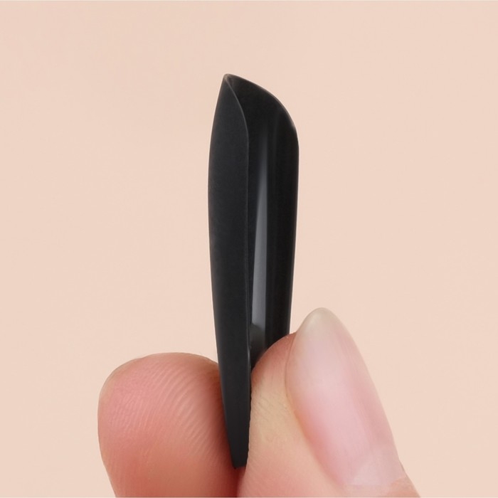 Накладные ногти, 24 шт, форма балерина, цвет матовый чёрный