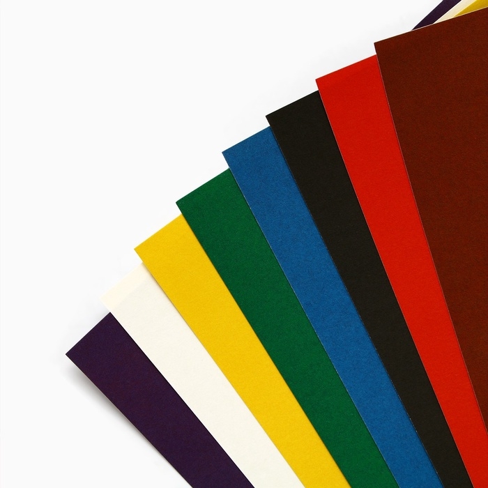 Картон цветной А4 8л 8 цв немелованный 180г двусторонний в плёнке "ArtFoxstudy"