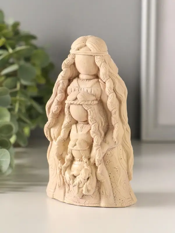 Фигурка - оберег &laquo;Родовница&raquo; 13&times;5 см, бежевая, с эффектом состаривания