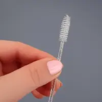 Щёточки для бровей и ресниц, набор - 10 шт., 9.5 см, прозрачная