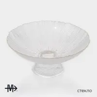 Ваза для фруктов Magistro &laquo;Фейерверк&raquo;, 1.4 л, 25&times;10 см, стекло, прозрачная