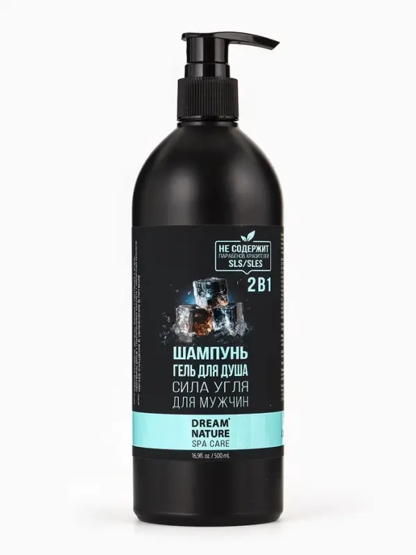 Подарочный набор мужской DREAM NATURE SPA CARE  Подарочный набор мужской DREAM NATURE SPA CARE "Сила льда": шампунь 2 в 1 и гель для душа, по 500 мл