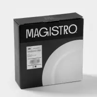 Тарелки десертные Magistro Basic bistro, d=16.5 см, набор 6 шт., фарфор, белые