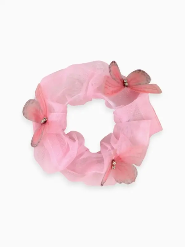 Резинка для волос «Бабочки» розовая, Коты аристократы Резинка для волос «Бабочки» розовая, Коты аристократы