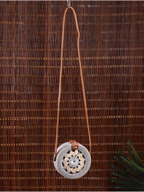 Сумка плетеная ротанг "Мандала", 15х6х60 см