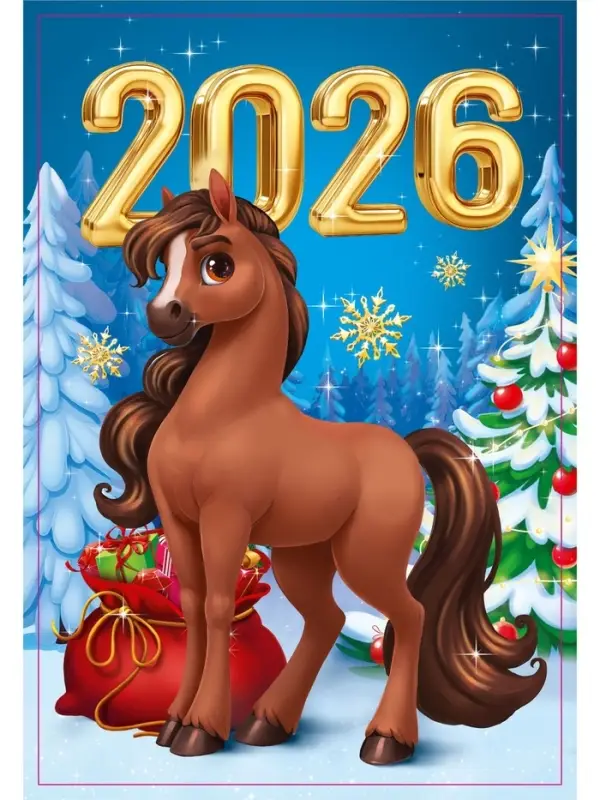 Календарь на пружине без ригеля 2026 «Лошадь» Календарь на пружине без ригеля 2026 «Лошадь»