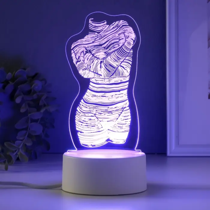 Светильник 3D RISALUX &laquo;Венера&raquo;, LED-ночник, RGB, от сети