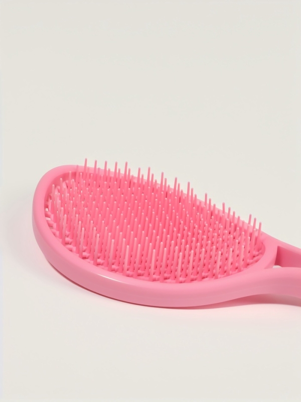 Расческа массажная овал ДЛЯ СУШКИ ВОЛОС 24*10см розовый подвес QF