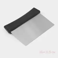 Шпатель кондитерский Доляна, 16&times;11.5 см, нержавеющая сталь, чёрный