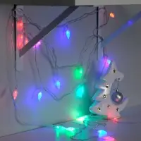 Гирлянда &laquo;Нить&raquo; 5 м с насадками &laquo;Шишки&raquo;, IP20, прозрачная нить, 20 LED, свечение мульти (RG/RB), мигание, 220 В