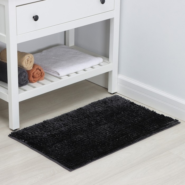 Коврик для дома LaDо́m, букли, плотность 1400 г, 50×80 см, цвет графитовый Коврик для дома LaDо́m, букли, плотность 1400 г, 50×80 см, цвет графитовый