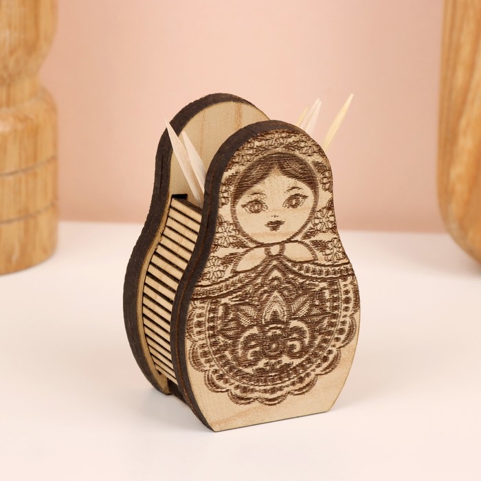 Подставка под зубочистки «Матрёшка», 4х6х3 см Подставка под зубочистки «Матрёшка», 4х6х3 см