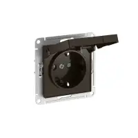 ATLASDESIGN РОЗЕТКА с заземлением со шторкой с крышкой, 16А,IP20, быстрозажимные клеммы, МОККО