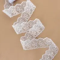 Кружево органза, 40 мм, 9&plusmn;0.5 м, белое