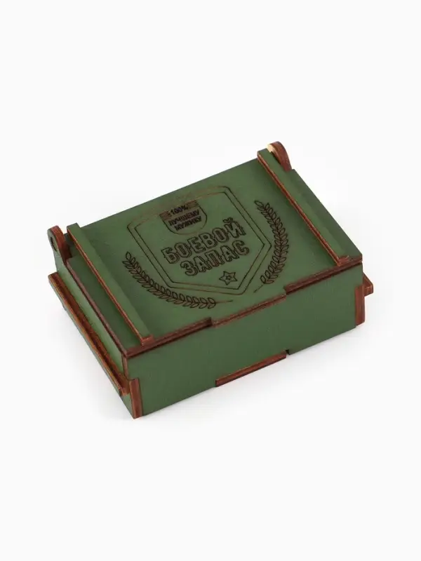 Коробка подарочная деревянная &laquo;Боевой запас&raquo; 8.5&times;6&times;3.5 см