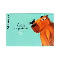 Альбом д/рис А4 24л скоба ErichKrause Happy Capy, микс 5В
