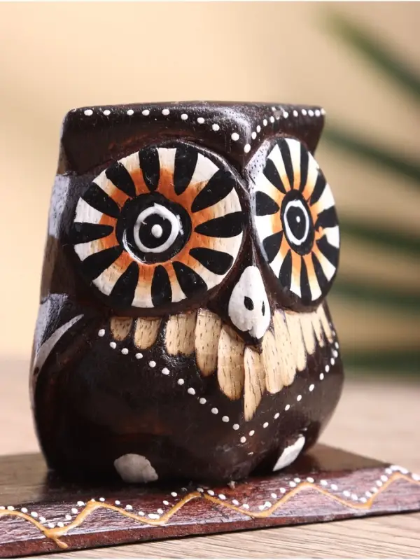 Вечный календарь настольный &laquo;Сова&raquo;, 22&times;7&times;11 см, дерево