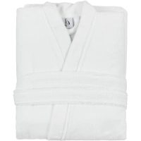 Халат банный микровелюр Luscan, 56, 300 гр/м2, Отель белый