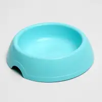 Миска для кошек и собак, 200 мл, 14.5&times;3 см, пластик, голубая