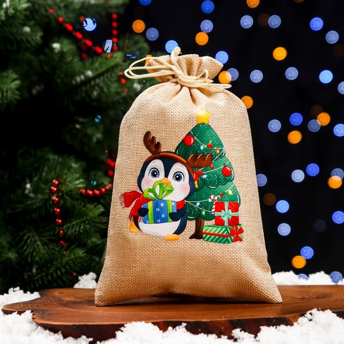 Мешок подарочный с термонаклейкой, 16 х 24 см Мешок подарочный с термонаклейкой, 16 х 24 см