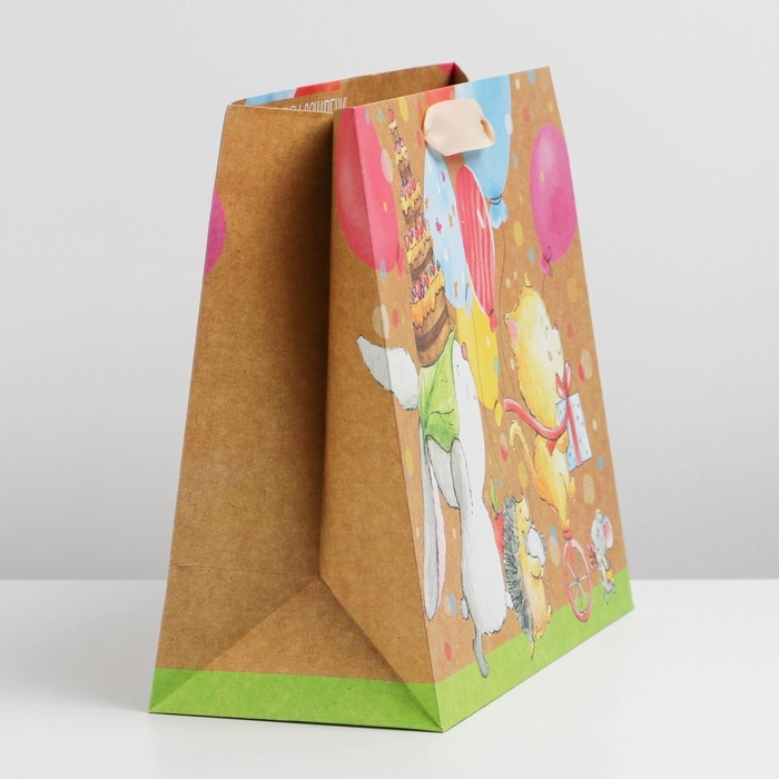 Пакет подарочный крафтовый горизонтальный, упаковка, «Малыши», ML 23 х 27 х 11.5 см Пакет подарочный крафтовый горизонтальный, упаковка, «Малыши», ML 23 х 27 х 11.5 см