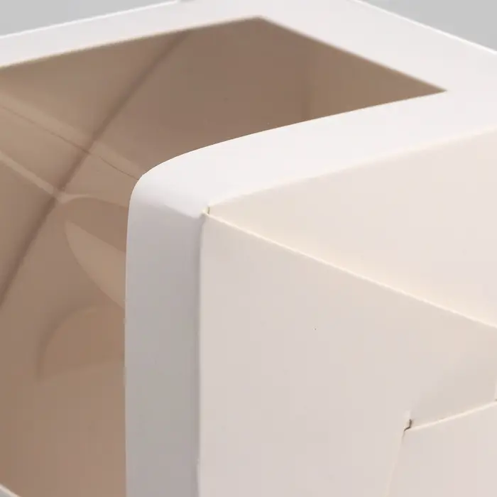 Коробка для 1 капкейк с окном, белая, 12.5×9.5×9.5 см Коробка для 1 капкейк с окном, белая, 12.5×9.5×9.5 см