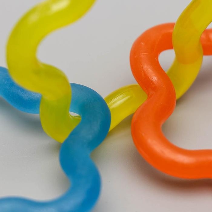 Игрушка жевательная Игрушка жевательная "3 звезды" 16 см, прозрачная, голубая/жёлтая/оранжевая