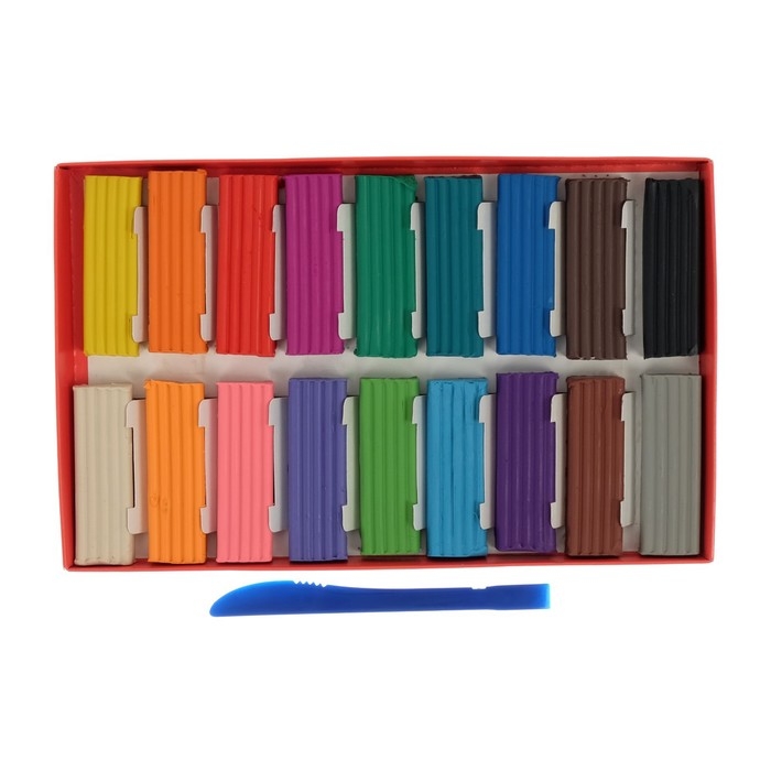 Пластилин 18 цветов 360 г, Пластилин 18 цветов 360 г, "Гамма" "Мультики", со стеком