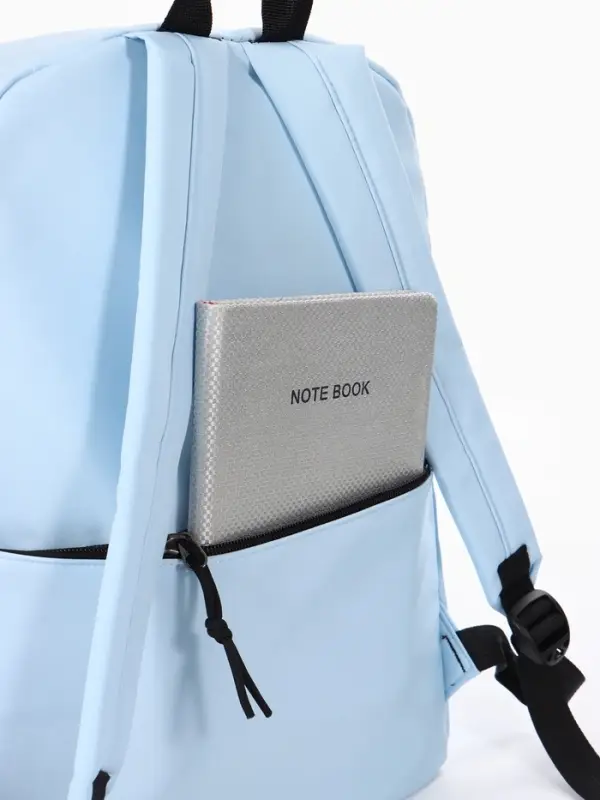 Рюкзак школьный, 1 отделение, 4 кармана, 30&times;12&times;40 см, голубой