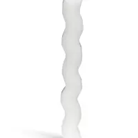 Свечи интерьерные &laquo;Волнистые&raquo; 2.7&times;2.3&times;22.5 см, набор 2 шт., 120 г, 7 ч, белый