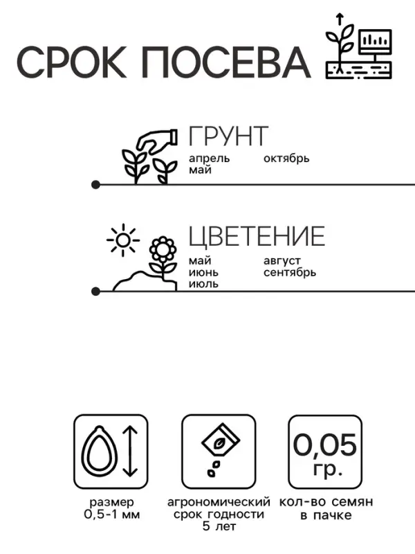 Семена цветов Обриета  Семена цветов Обриета "Кемпбелл", ц/п,  крупноцветковая, 0,05 г