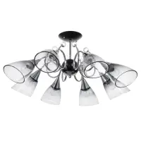 Светильник потолочный BayerLux &laquo;Марианна&raquo;, люстра 8хЕ27, 40 Вт, чёрный, 77&times;77&times;33 см