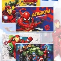 Альбом для рисования А5, 24 листа, &laquo;Герои&raquo; МИКС