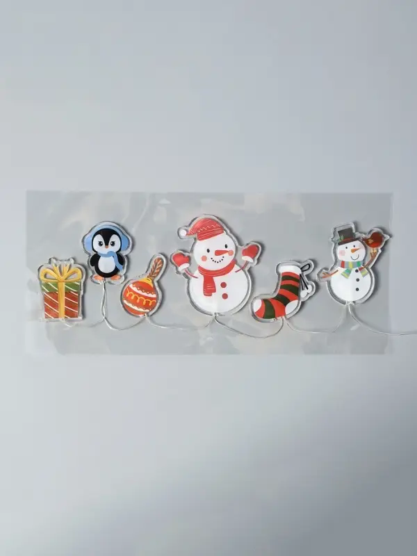 Светодиодная наклейка на окна  Светодиодная наклейка на окна "Зимняя сказка" 0.5 м, 6 LED, CR2032x2, Т/БЕЛЫЙ