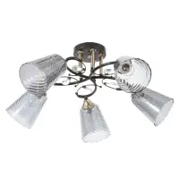 Светильник потолочный BayerLux &laquo;Рони&raquo;, люстра 5хЕ27, 40 Вт, чёрный, 62&times;62&times;23 см