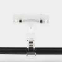 Ценникодержатель с зажимом, d=2 см, 8&times;2.7&times;10.6 см, прозрачный