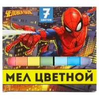 Мелки цветные школьные 7 шт., «Человек-паук»