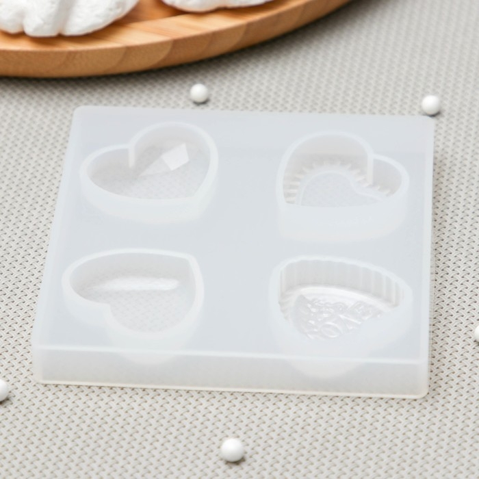 Молд «Верность», силикон, 9,5×9,5×1 см, цвет белый Молд «Верность», силикон, 9,5×9,5×1 см, цвет белый
