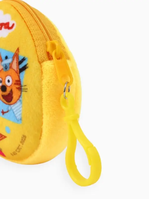 Кошелек детский плюшевый &laquo;Три кота&raquo; 9&times;9&times;1