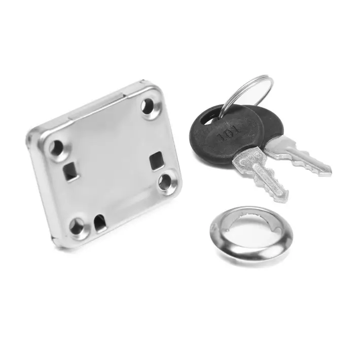 Мебельный замок, оцинкованный, 2 английских ключа