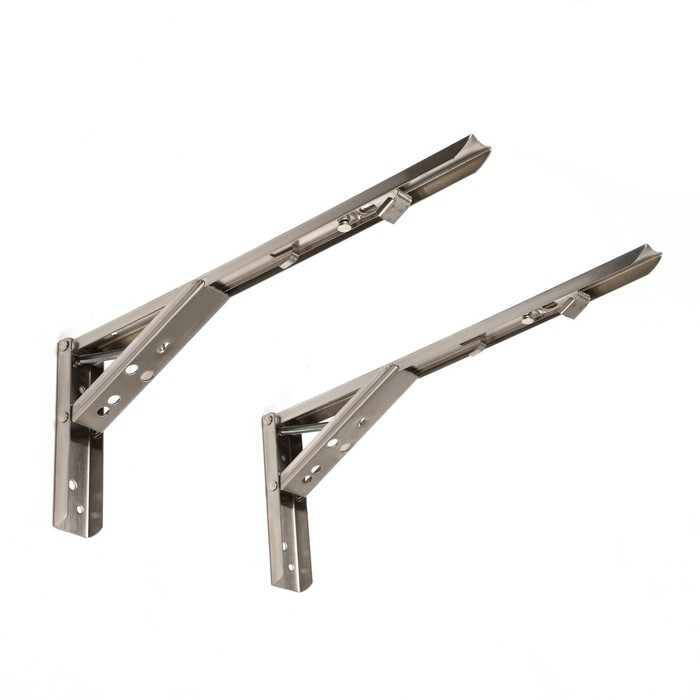 Кронштейн складной для столов и полок ТУНДРА, F001 , 2 шт., длина 350 мм., нержавеющая сталь 97039 Кронштейн складной для столов и полок ТУНДРА, F001 , 2 шт., длина 350 мм., нержавеющая сталь 97039