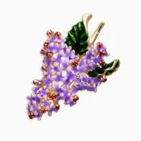 Брошь "Цветок Сирени", цвет фиолетово-зелёная в золоте Брошь "Цветок Сирени", цвет фиолетово-зелёная в золоте