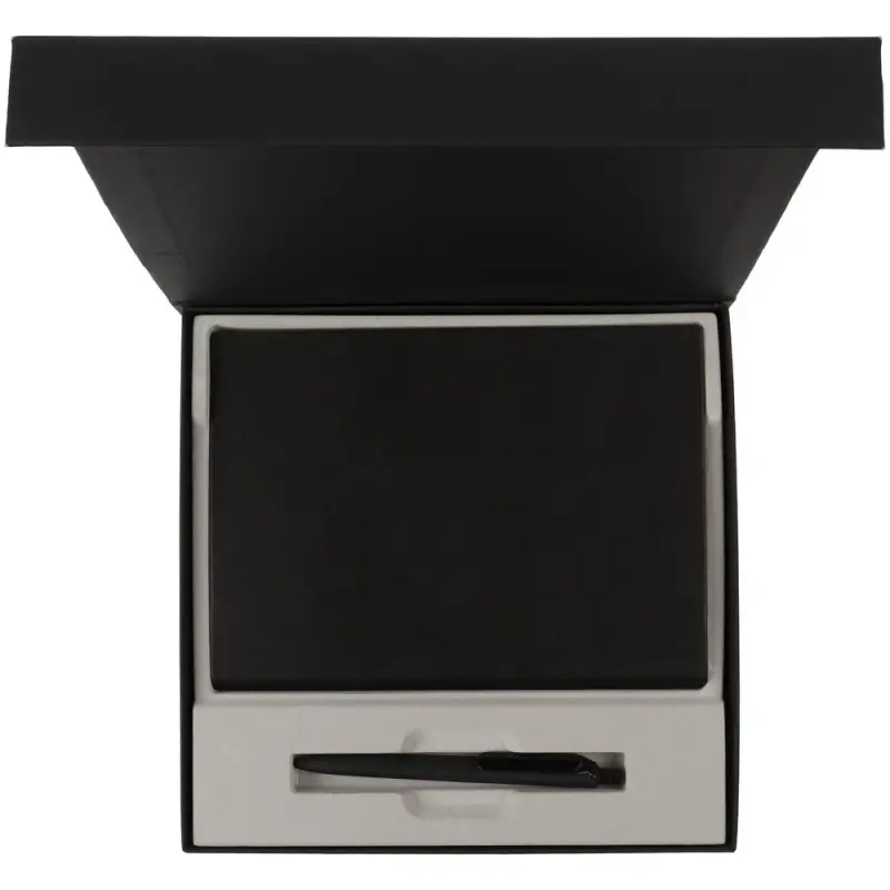 Коробка Memoria с ложементом под ежедневник и ручку, ver. 2, черная Коробка Memoria с ложементом под ежедневник и ручку, ver. 2, черная