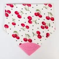 Нагрудник-бандана/слюнявчик для кормления Крошка Я, непромокаемый, с прорезывателем, на кнопке, розовый, МИКС