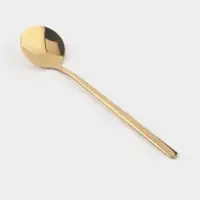 Ложка чайная Magistro Desire, длина 13 см, нержавеющая сталь, золотистая