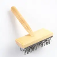 Щётка - пуходёрка, основание 110&times;58 мм, жёсткая, для &laquo;Кавказца&raquo;, дерево