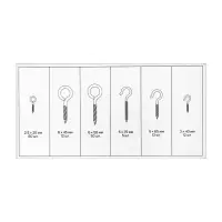 Набор шурупов с кольцом и полукольцом ТУНДРА krep, 151 предмет