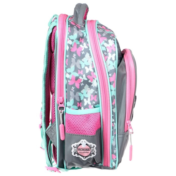 Рюкзак каркасный 39 х 29 х 17 см, серый/бирюзовый ACR22-179-11 Рюкзак каркасный 39 х 29 х 17 см, серый/бирюзовый ACR22-179-11