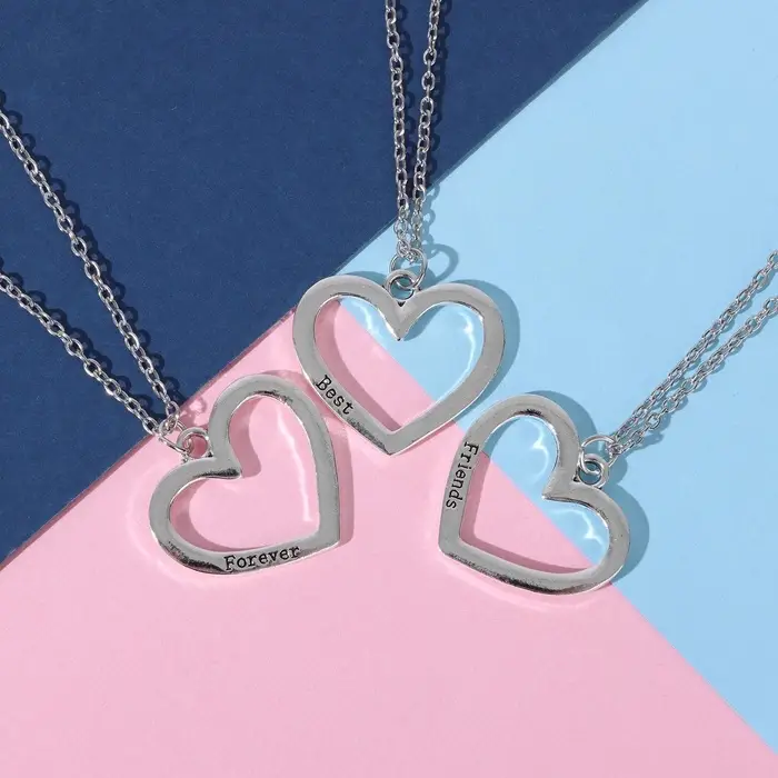 Кулоны парные &laquo;Троица&raquo;, 45 см, цвет серебро