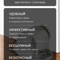 Упор дверной магнитный UM101CP, цвет хром